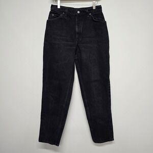 Levis 951 Relaxed Tapered Jeans Womens 10 Black Cotton Orange Tab Vintage USA
